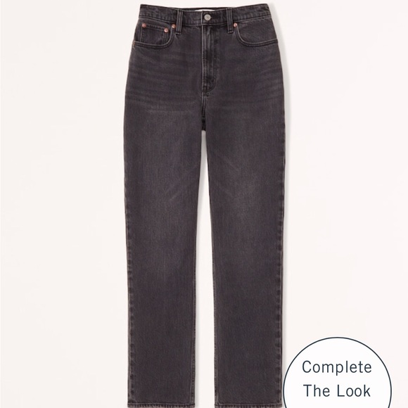 Abercrombie & Fitch 90s Straight Ultra High Rise Jeans w/ slits - Picture 1 of 6